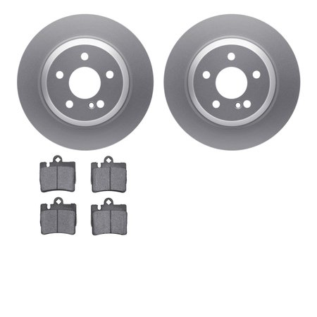 DYNAMIC FRICTION CO 4602-63016, Geospec Rotors with 5000 Euro Ceramic Brake Pads, Silver 4602-63016